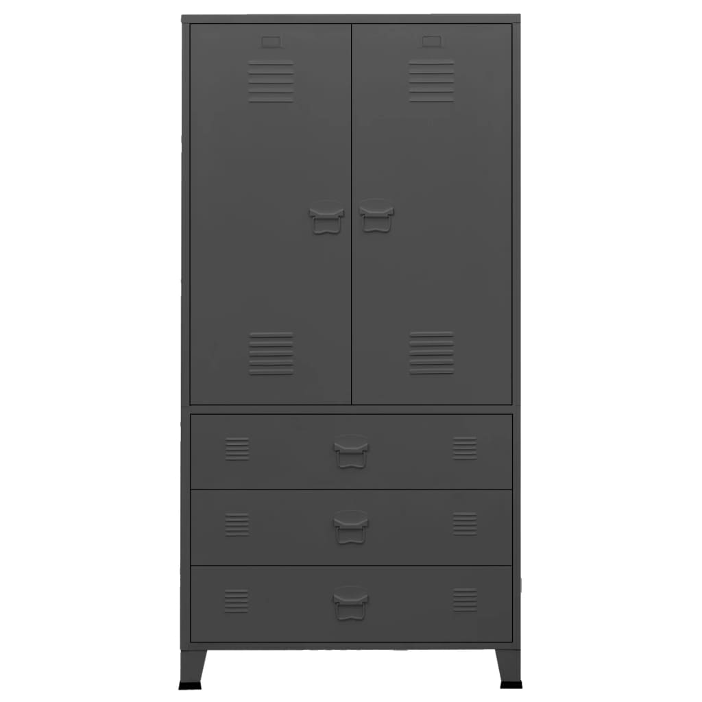 Armoire industrielle 90x50x180 cm métal anthracite