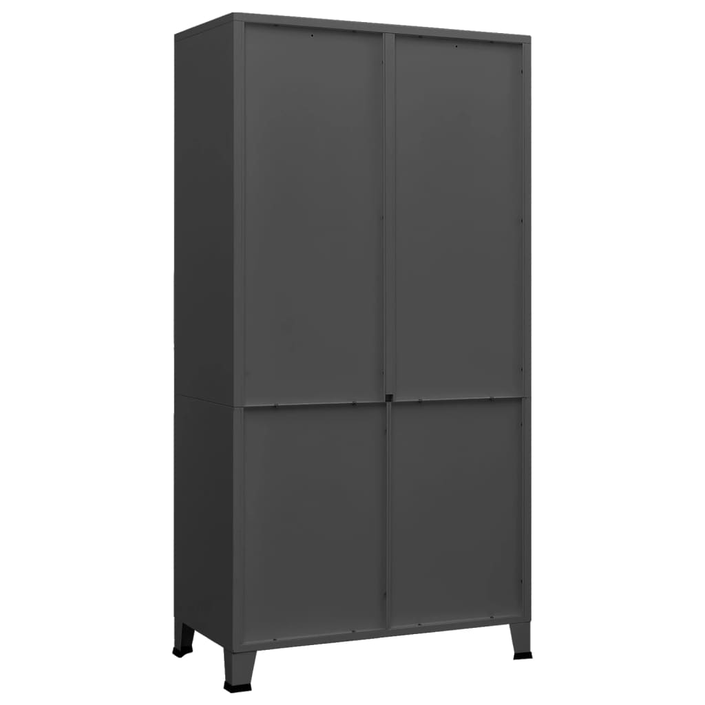 Armoire industrielle 90x50x180 cm métal anthracite