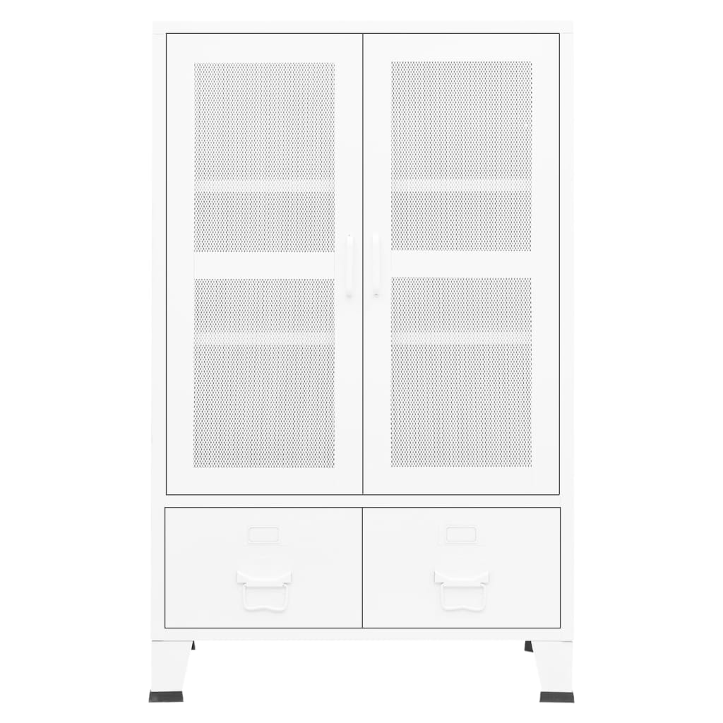 Opbergkast industrieel 70x40x115 cm metaal antracietkleurig