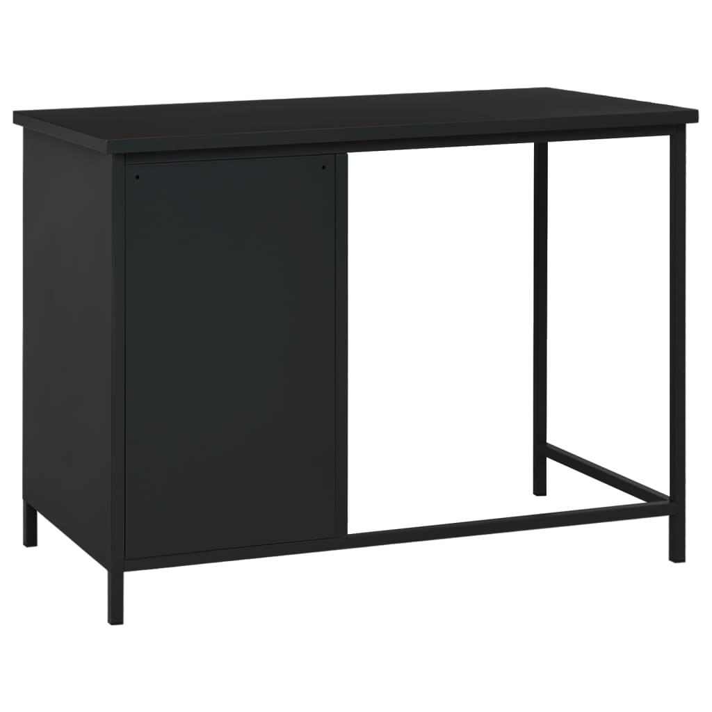 Bureau industrieel met lades 105x52x75 cm staal antracietkleur