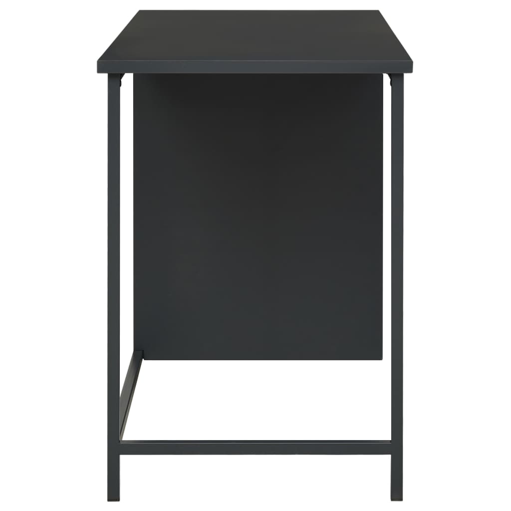 Bureau industrieel met lades 105x52x75 cm staal antracietkleur