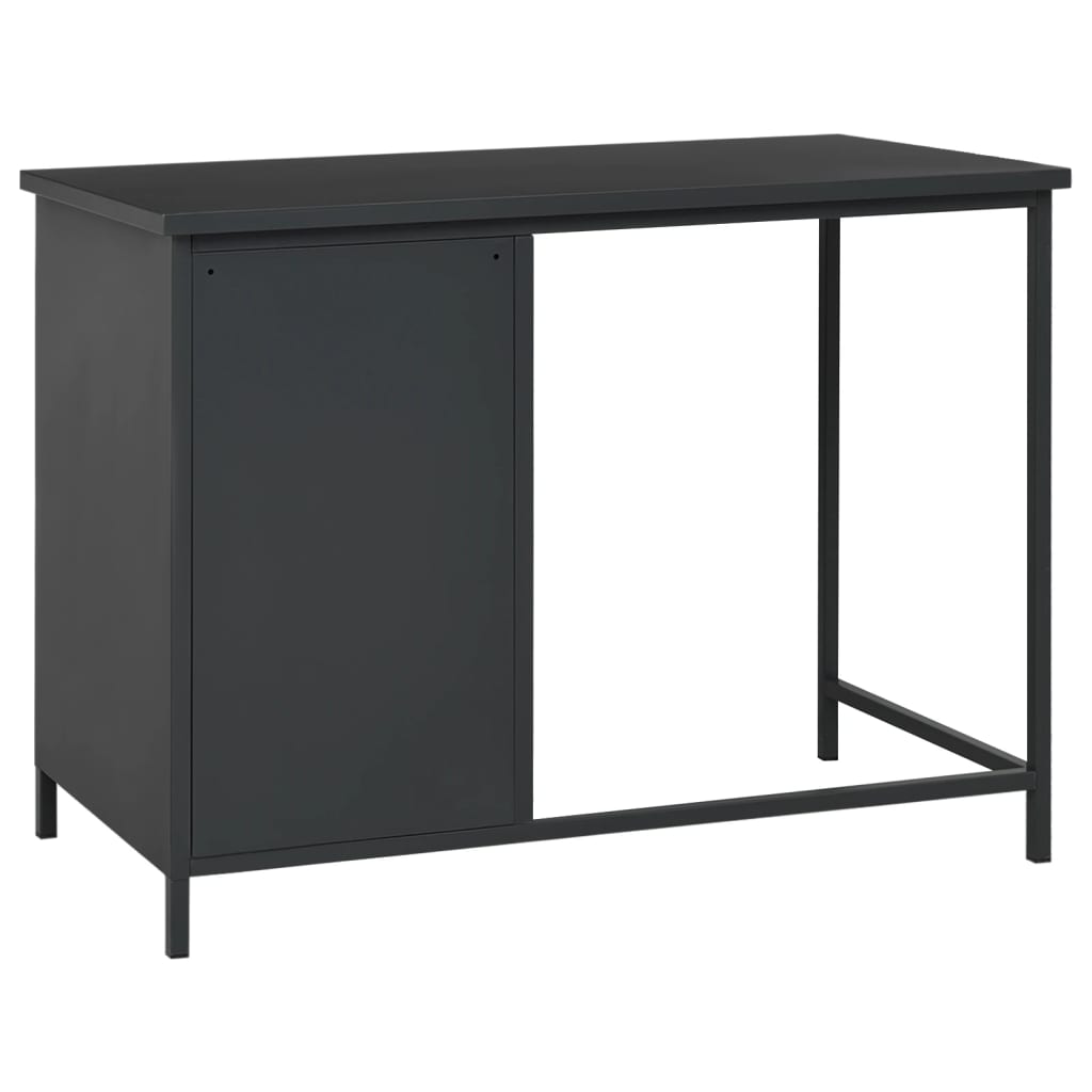 Bureau industrieel met lades 105x52x75 cm staal antracietkleur