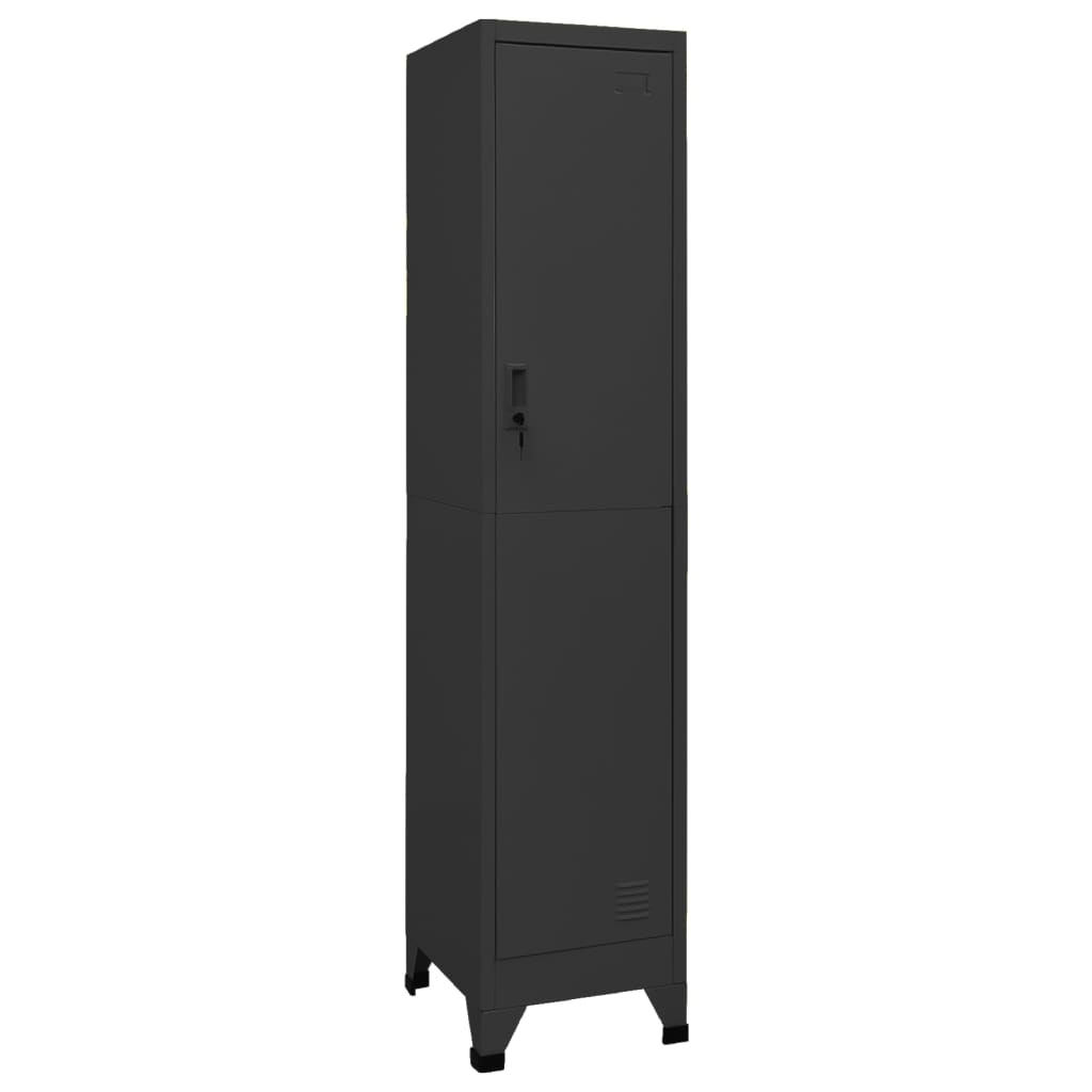 Armoire vestiaire 38x45x180 cm acier, anthracite