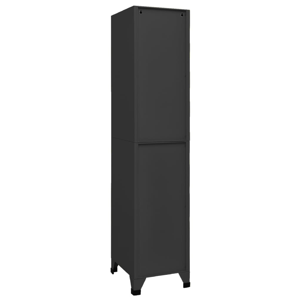 Armoire vestiaire 38x45x180 cm acier, anthracite