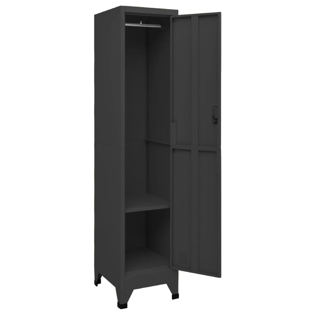 Armoire vestiaire 38x45x180 cm acier, anthracite