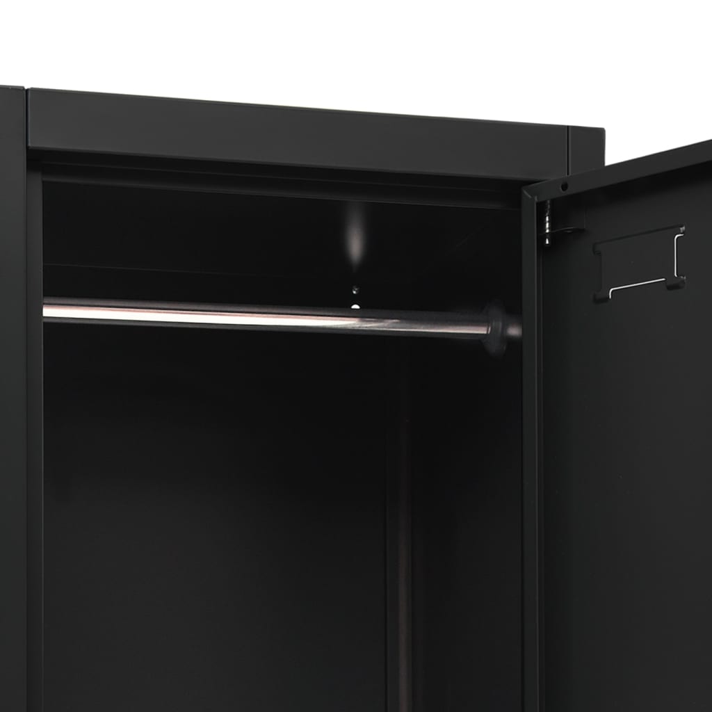 Armoire vestiaire 38x45x180 cm acier, anthracite