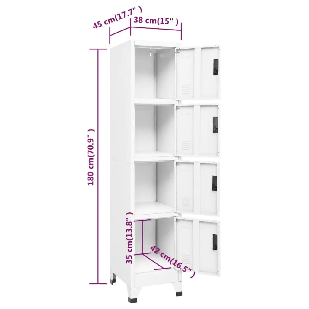 Armoire vestiaire 38x45x180 cm acier, anthracite