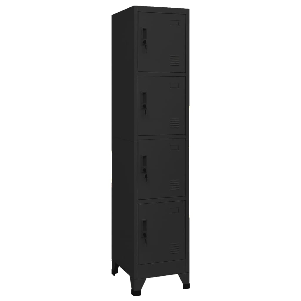 Armoire vestiaire 38x45x180 cm acier, anthracite