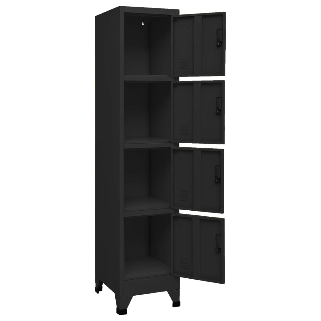 Armoire vestiaire 38x45x180 cm acier, anthracite