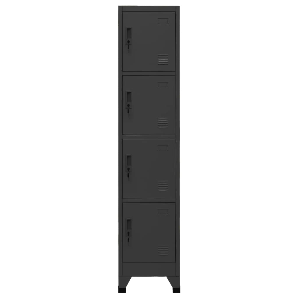 Armoire vestiaire 38x45x180 cm acier, anthracite