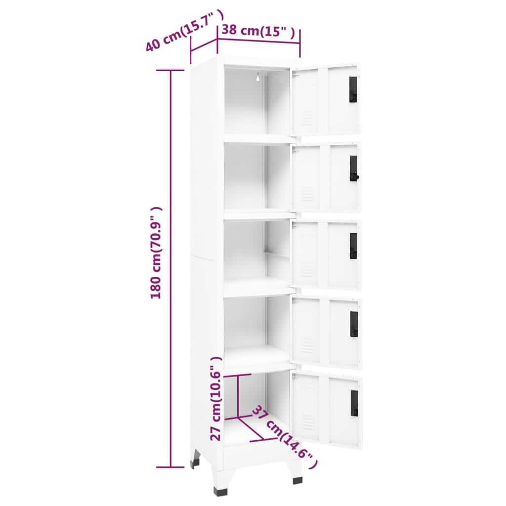 Armoire vestiaire 38x45x180 cm acier, anthracite