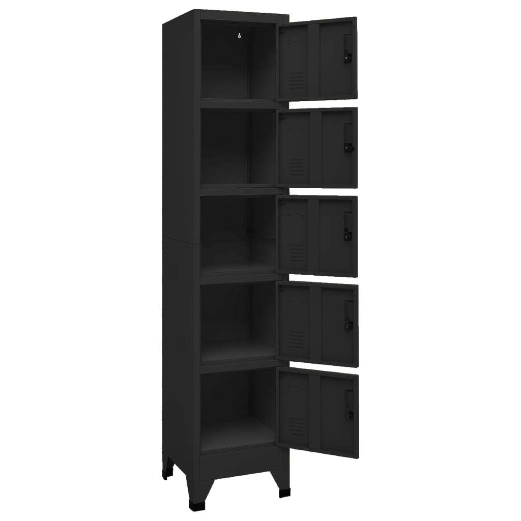 Armoire vestiaire 38x45x180 cm acier, anthracite