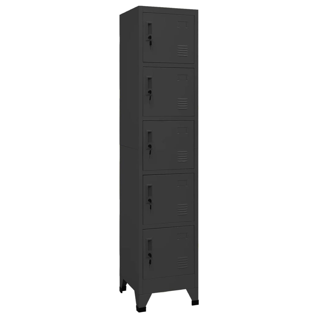 Armoire vestiaire 38x45x180 cm acier, anthracite