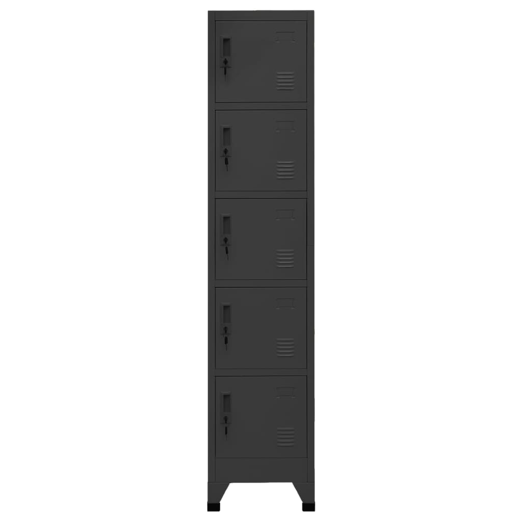 Armoire vestiaire 38x45x180 cm acier, anthracite