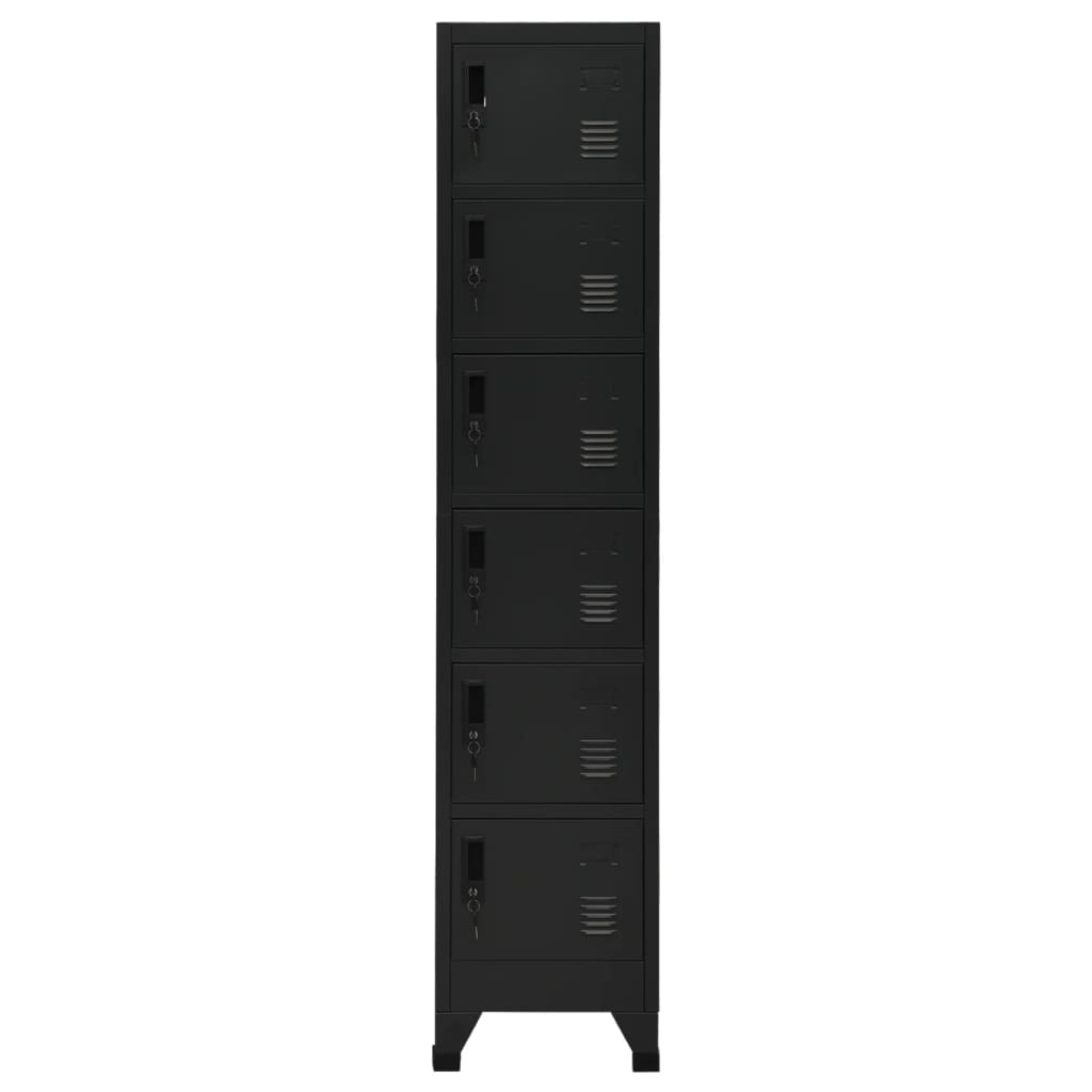 Armoire vestiaire 38x45x180 cm acier, anthracite