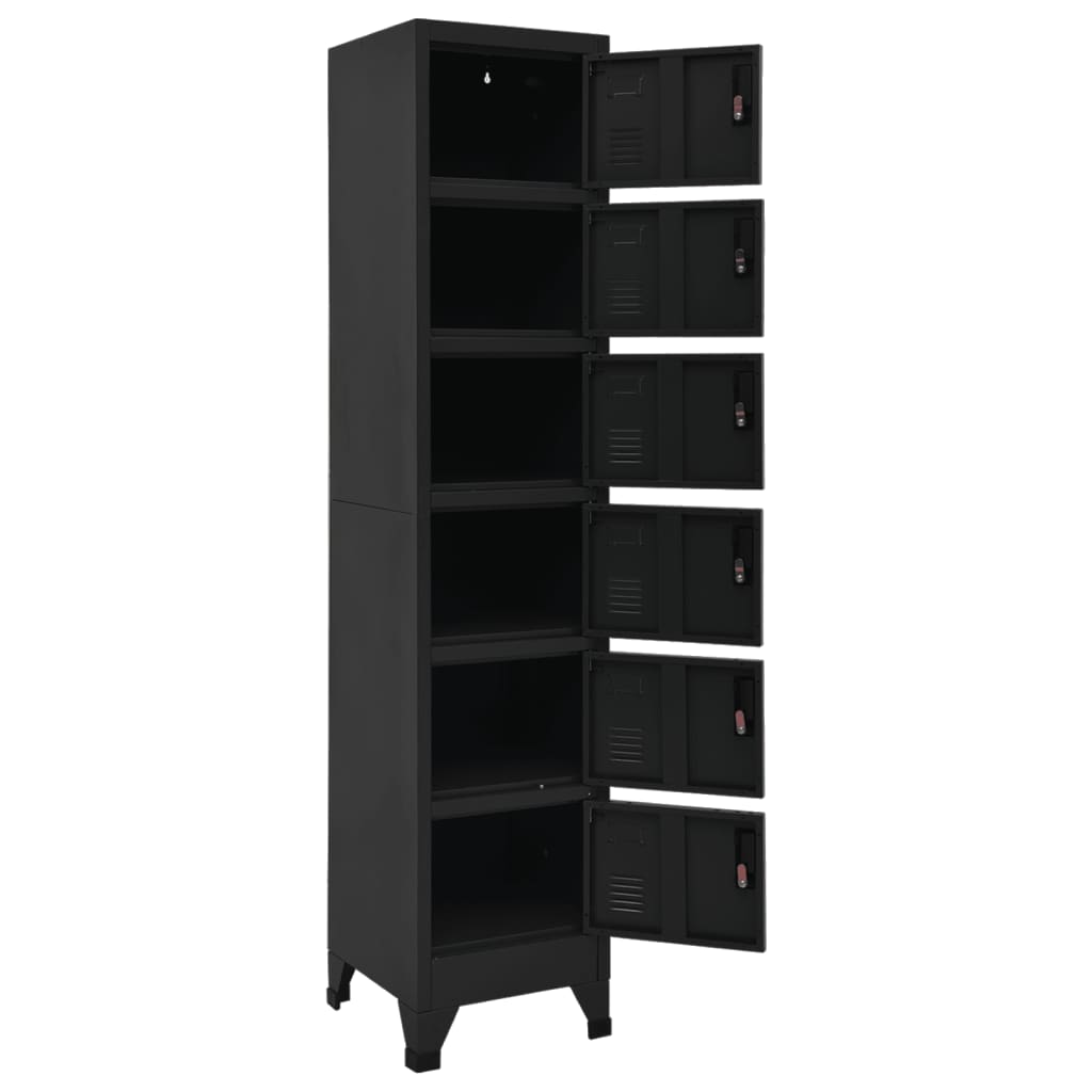 Armoire vestiaire 38x45x180 cm acier, anthracite