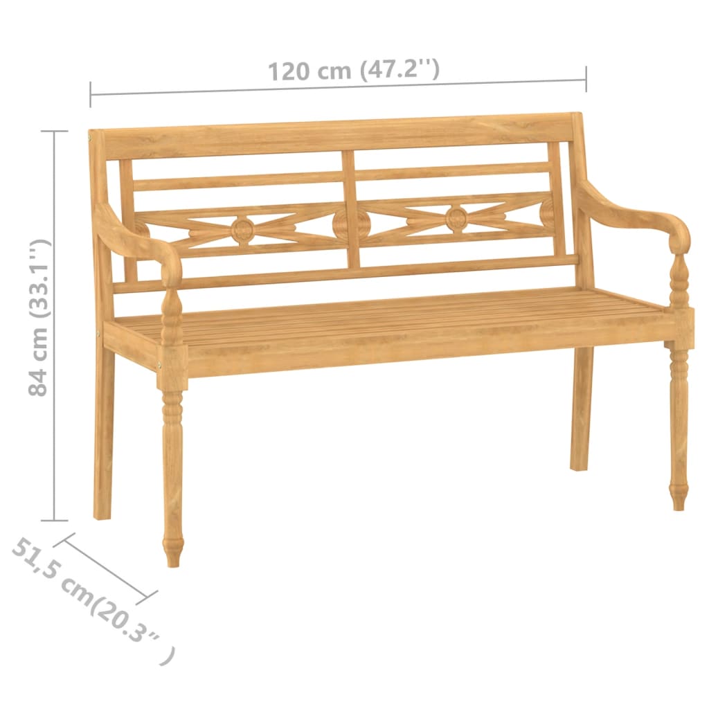 Ensemble de salon 4 pièces en bois de teck massif