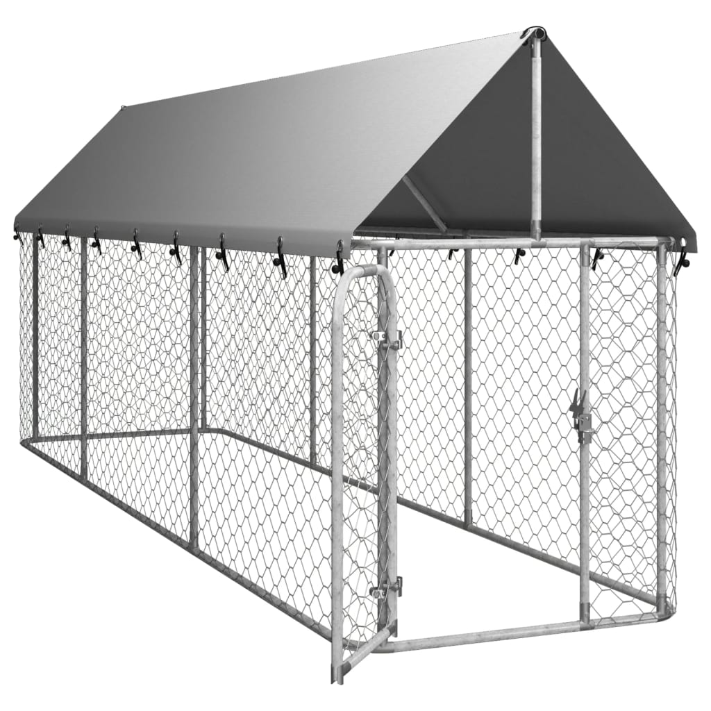 Hondenkennel voor buiten met dak 200x100x150 cm