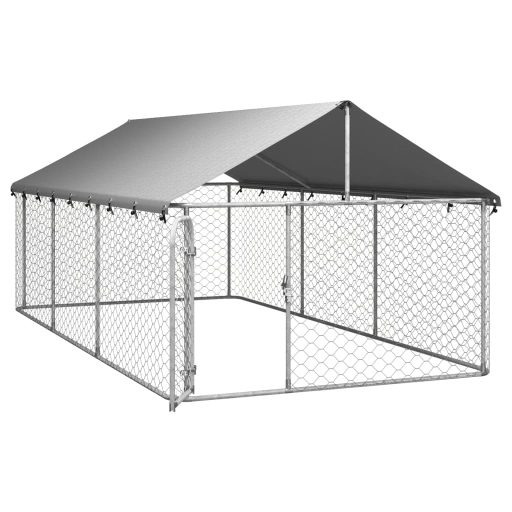 Hondenkennel voor buiten met dak 200x100x150 cm