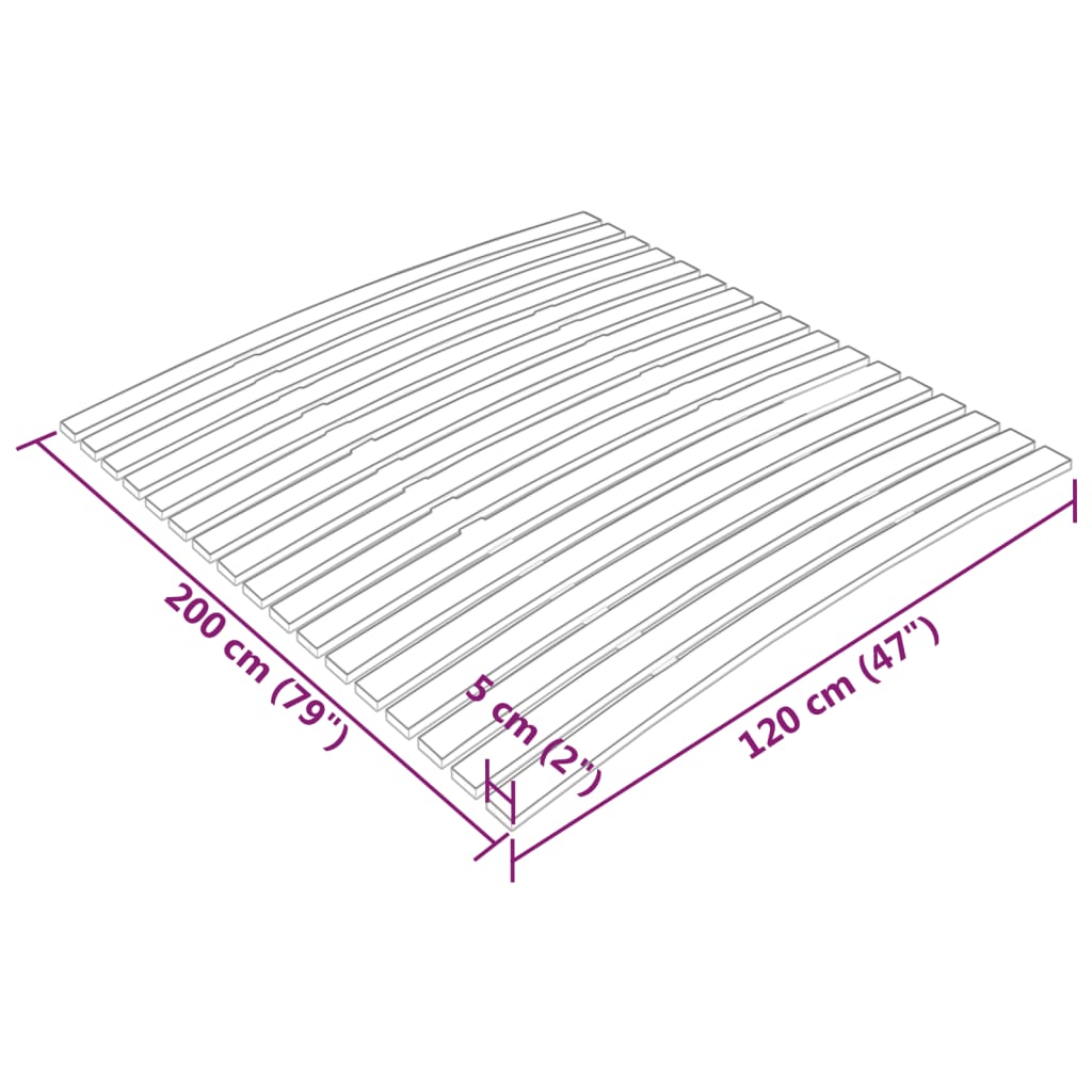 Lattenbodem met 17 latten 120x200 cm