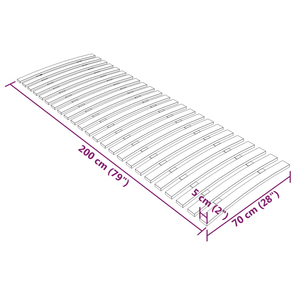 Lattenbodem met 24 latten 120x200 cm