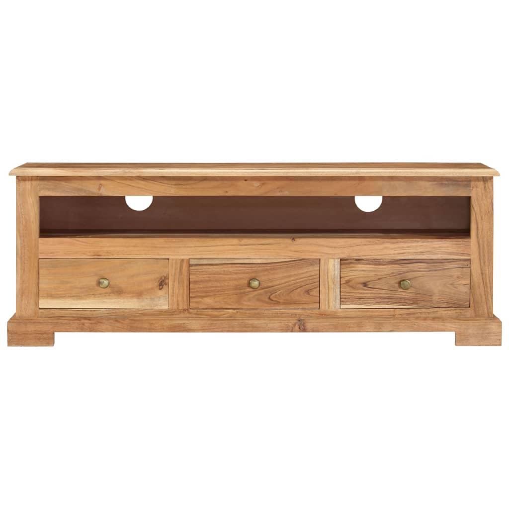 Meuble TV 110x30x40 cm en bois d'acacia massif