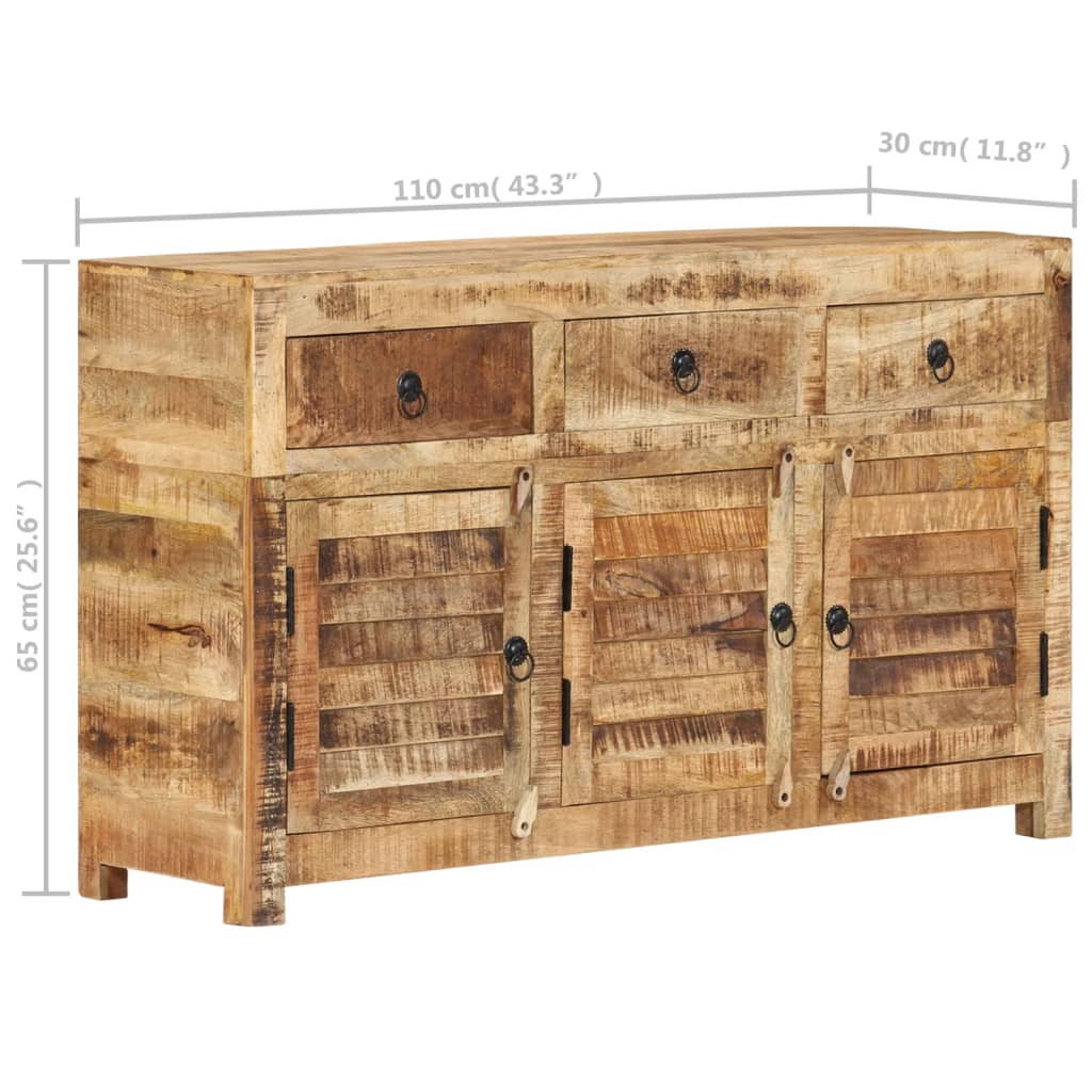 Buffet 70x30x68 cm en bois massif recyclé