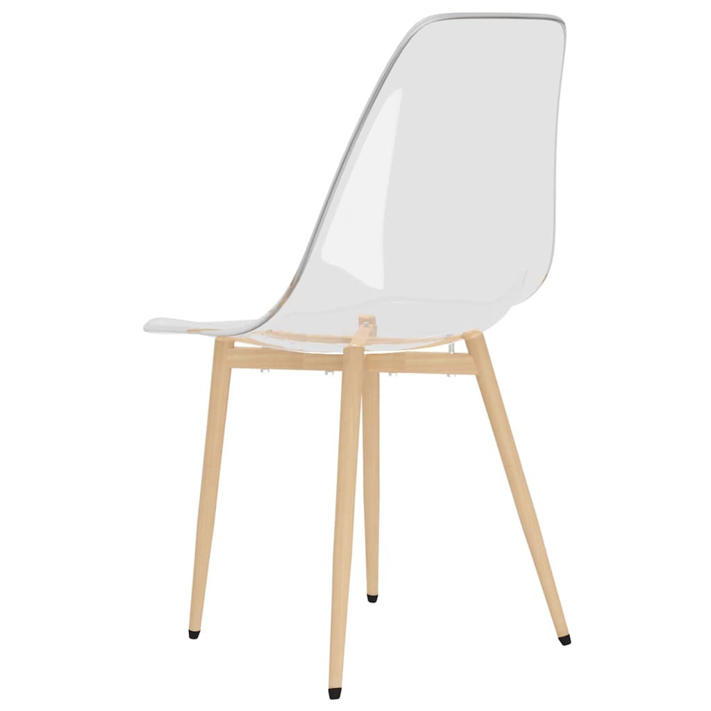 Eetkamerstoelen 2 st PET transparant