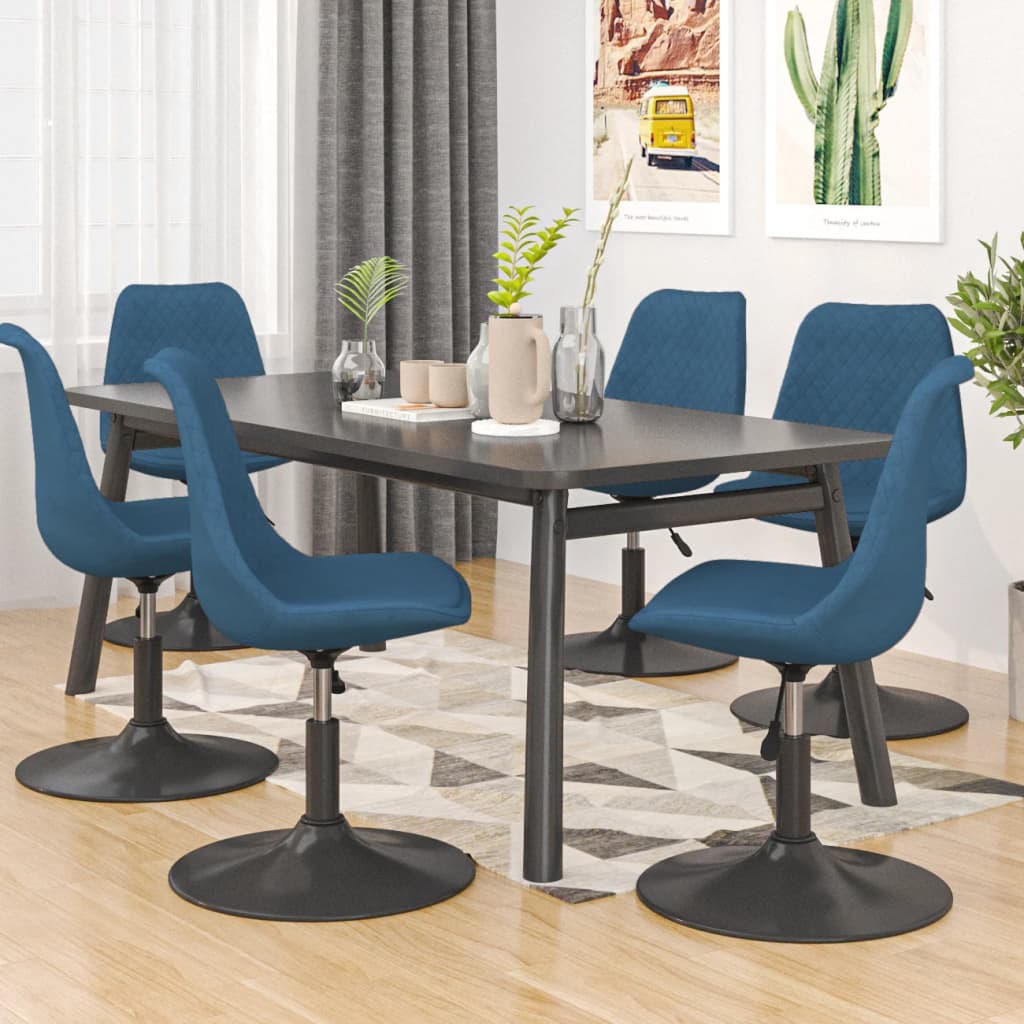 Chaises de salle à manger pivotantes 4 pcs velours couleur crème