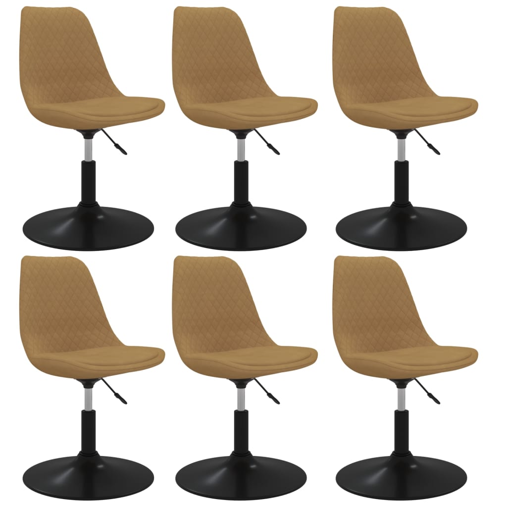 Chaises de salle à manger pivotantes 4 pcs velours couleur crème