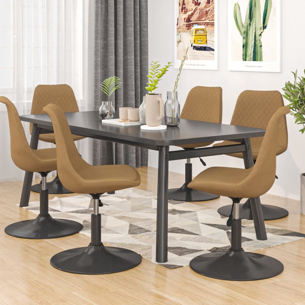 Chaises de salle à manger pivotantes 4 pcs velours couleur crème