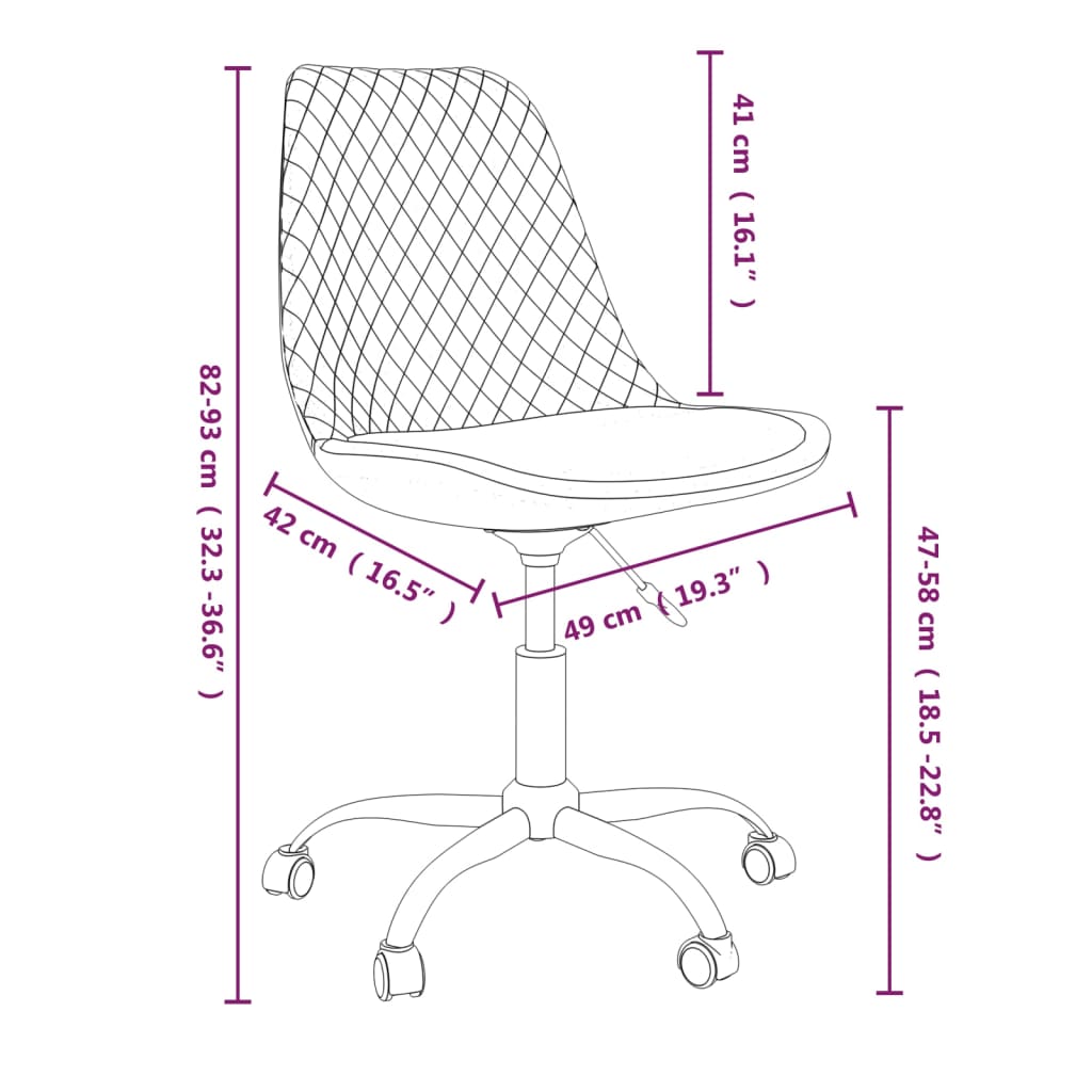 Eetkamerstoelen draaibaar 2 st stof