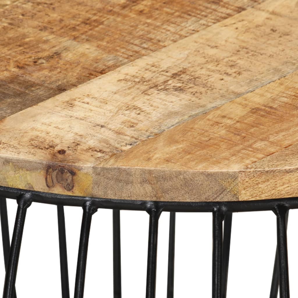 Table basse Ø68 cm en bois massif recyclé