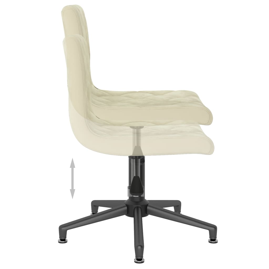 Chaises de salle à manger pivotantes 2 pcs velours vert clair