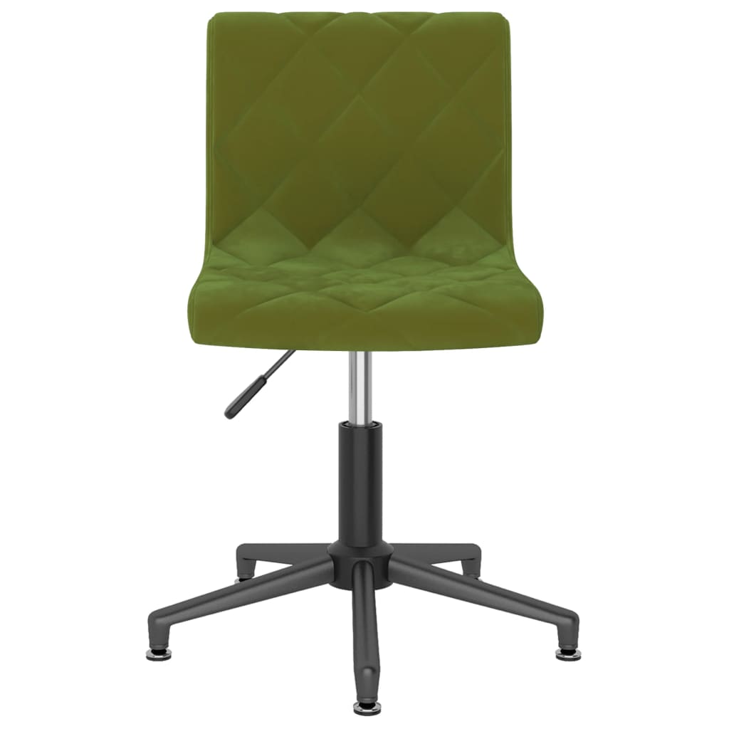 Chaises de salle à manger pivotantes 2 pcs velours vert clair