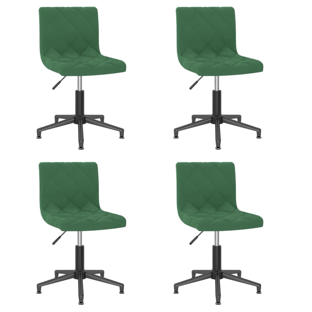 Chaises de salle à manger pivotantes 2 pcs velours vert clair