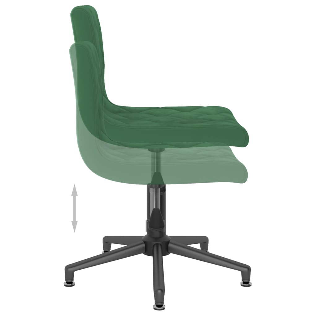 Chaises de salle à manger pivotantes 2 pcs velours vert clair