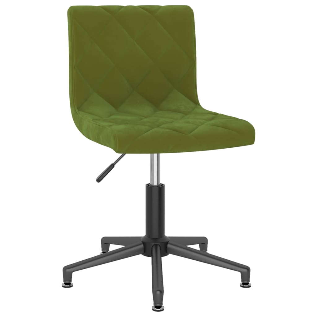 Chaises de salle à manger pivotantes 2 pcs velours vert clair