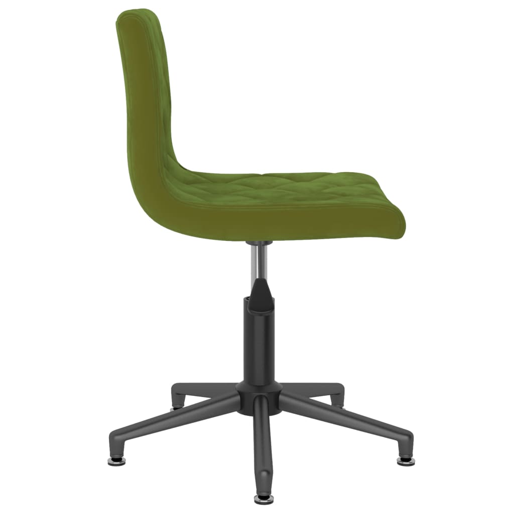 Chaises de salle à manger pivotantes 2 pcs velours vert clair