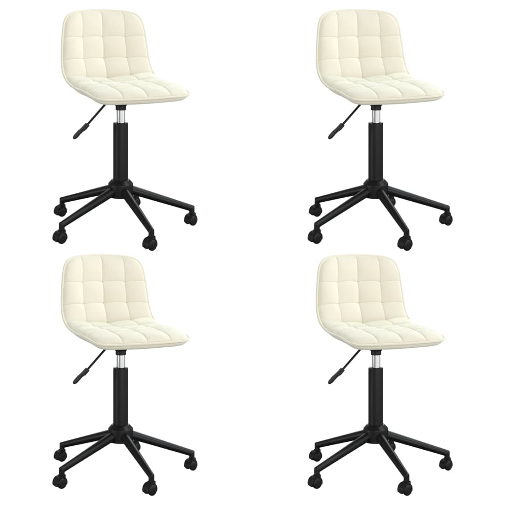 Chaises de salle à manger pivotantes 2 pcs velours