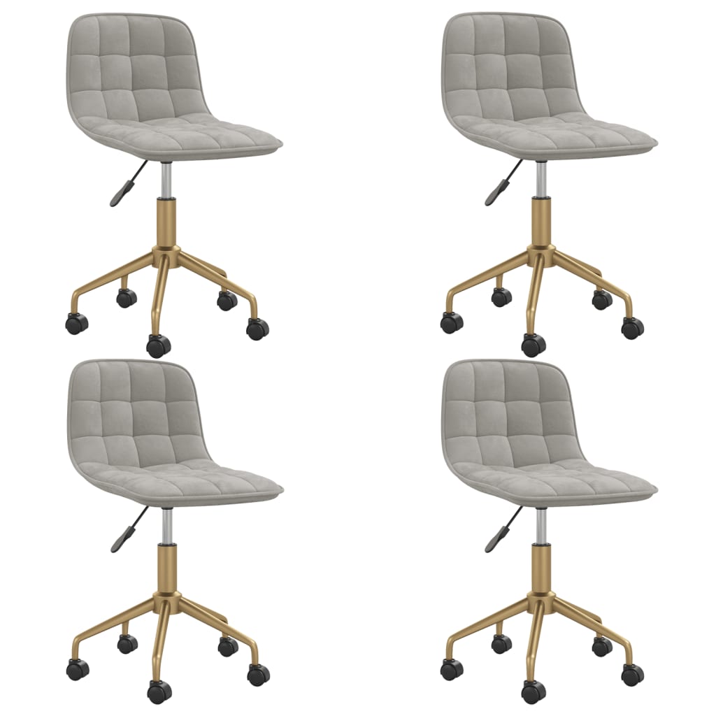 Chaises de salle à manger pivotantes 2 pcs velours gris foncé