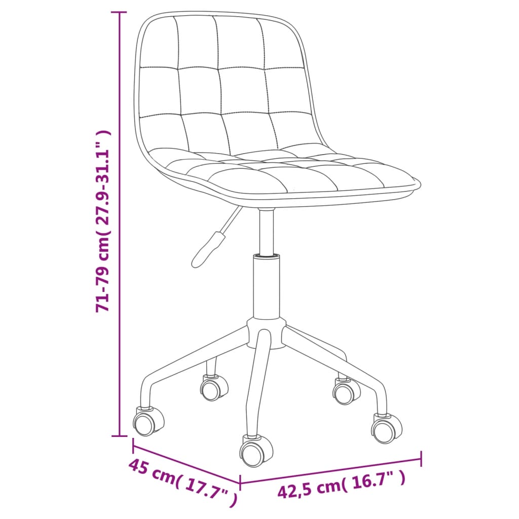 Chaises de salle à manger pivotantes 2 pcs velours gris foncé