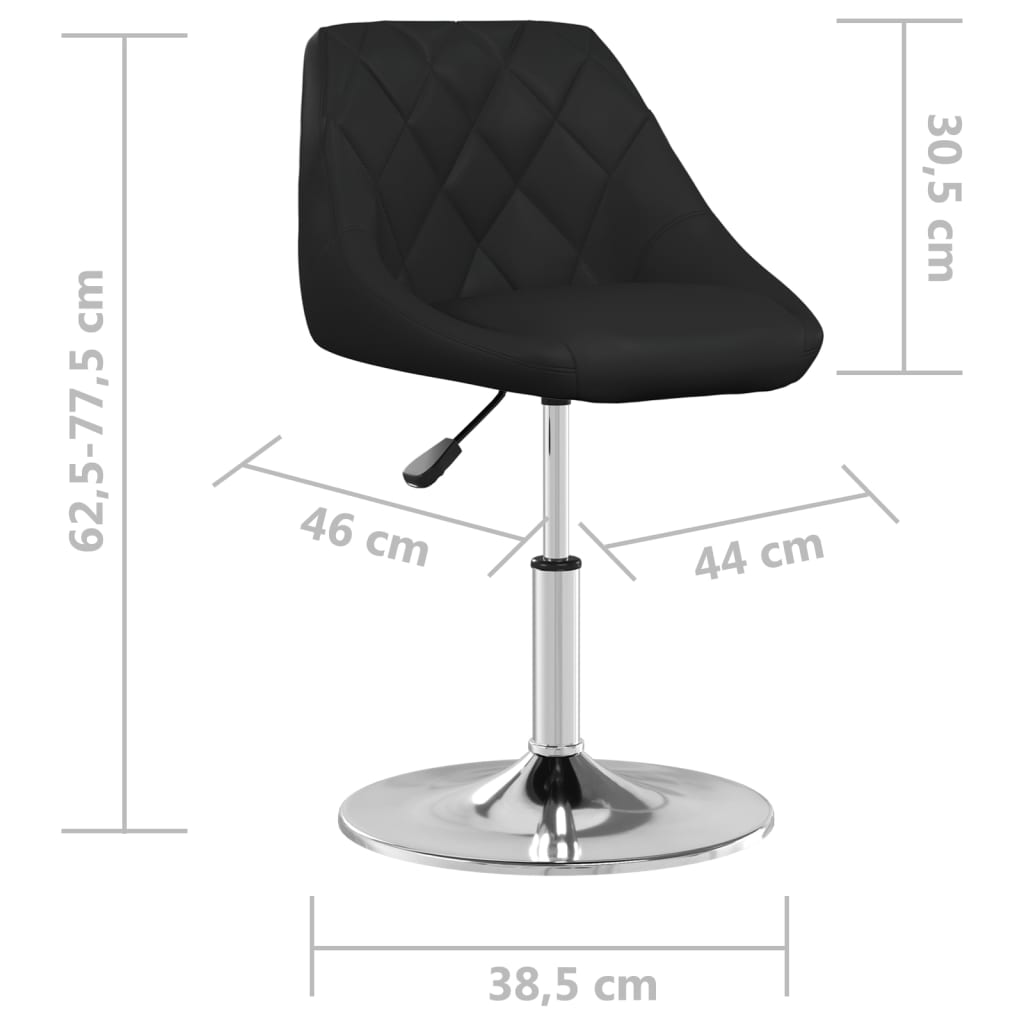 Tabouret de bar simili cuir noir