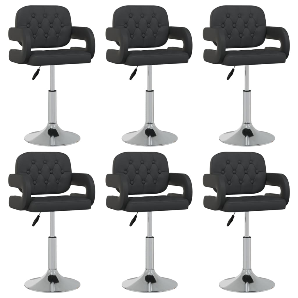 Chaises de salle à manger pivotantes 6 pcs simili cuir