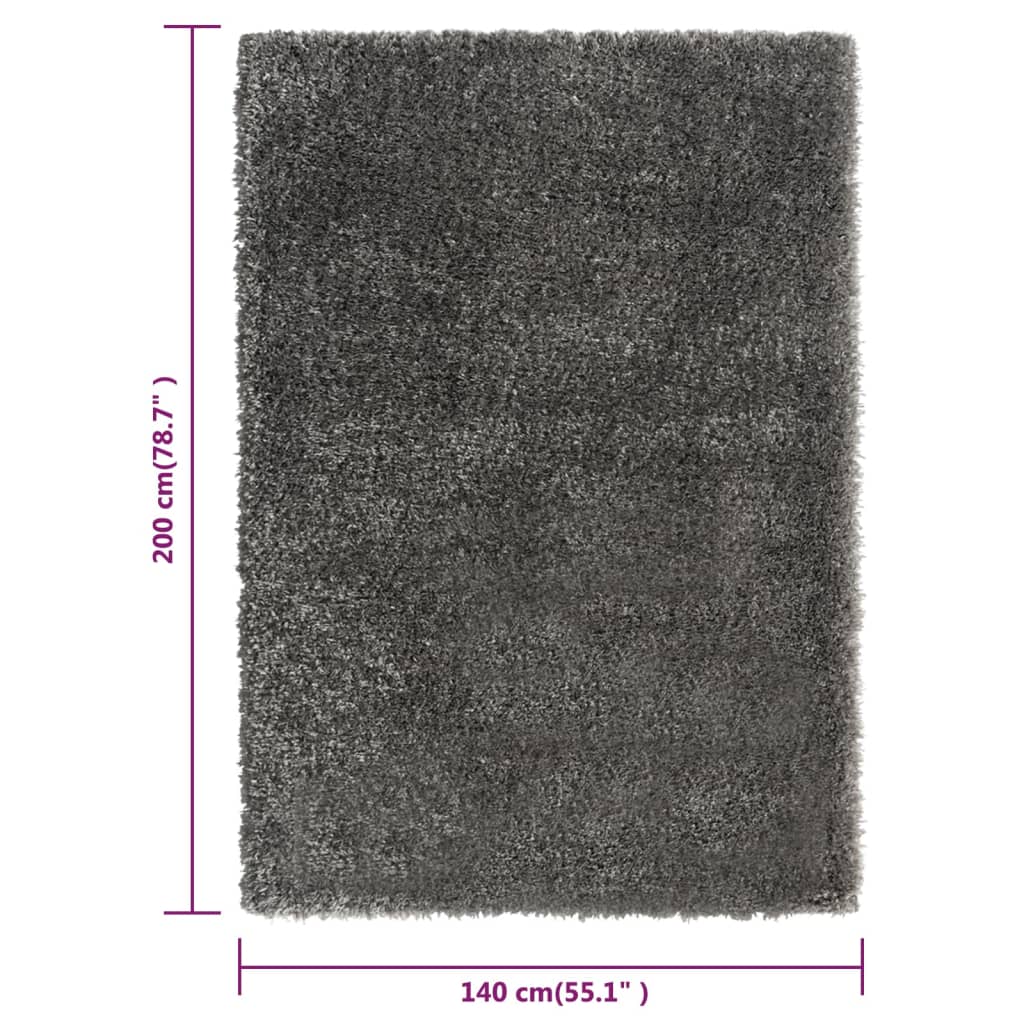 Tapis shaggy poils longs 50 mm 160x230 cm rose