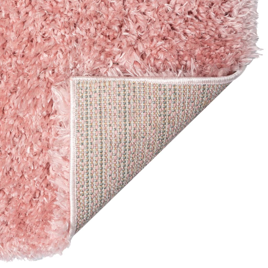 Tapis shaggy poils longs 50 mm 160x230 cm rose