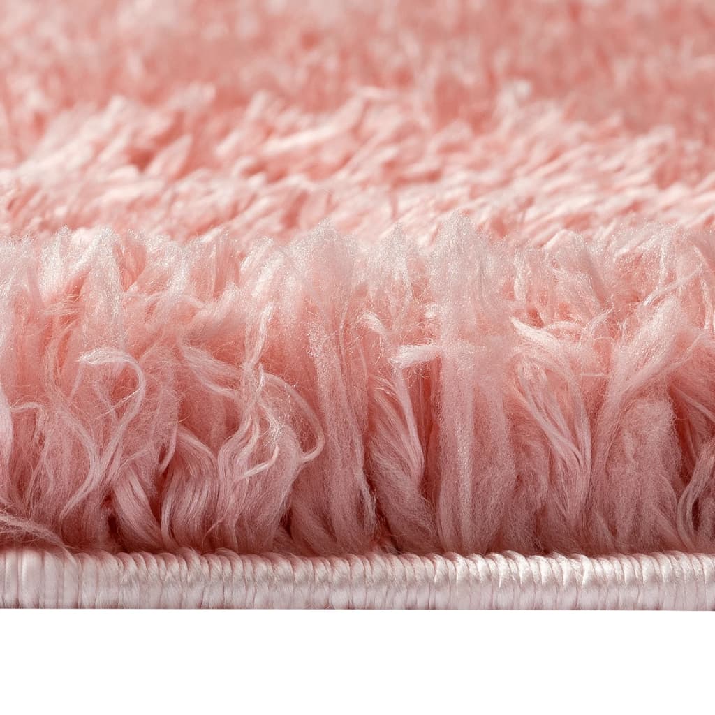 Tapis shaggy poils longs 50 mm 160x230 cm rose