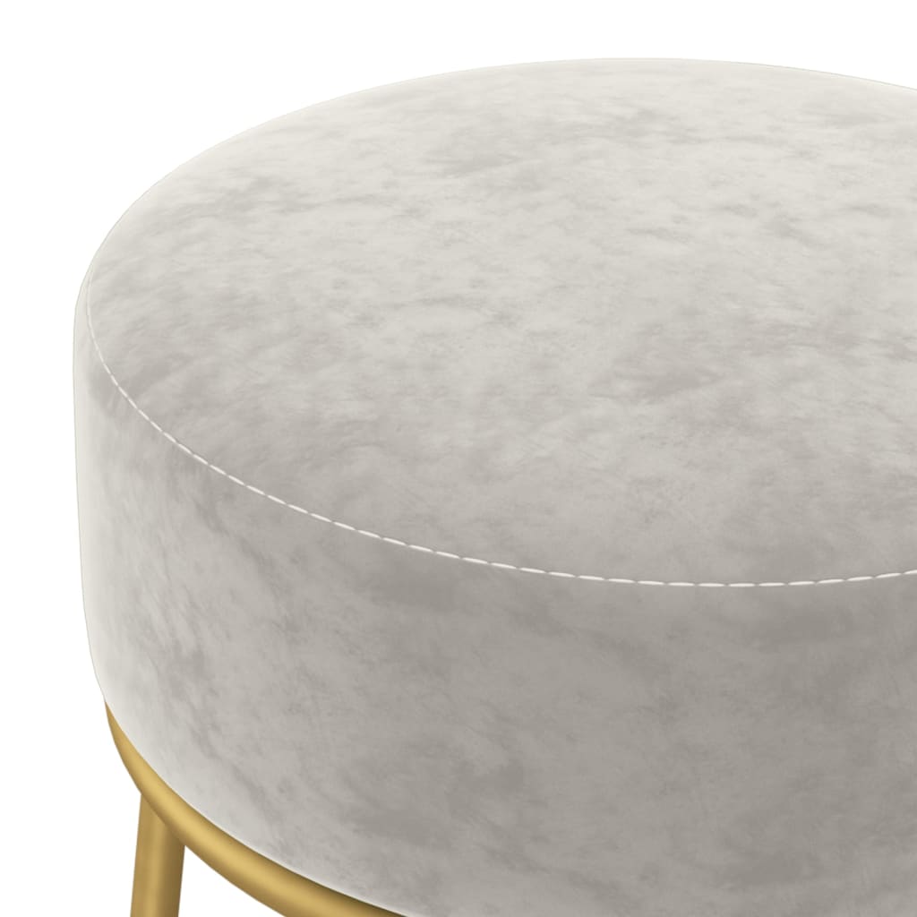 Hocker rond fluweel zwart