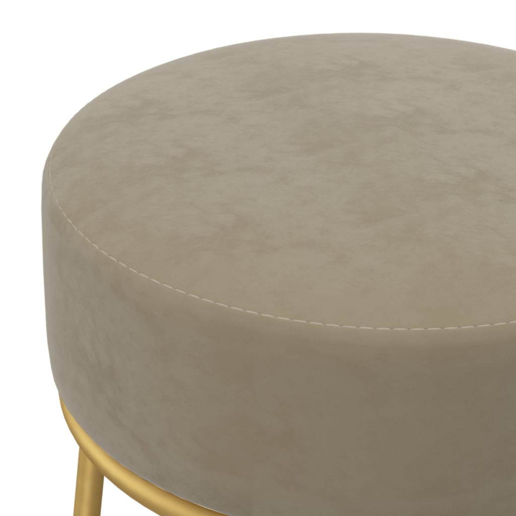 Hocker rond fluweel zwart