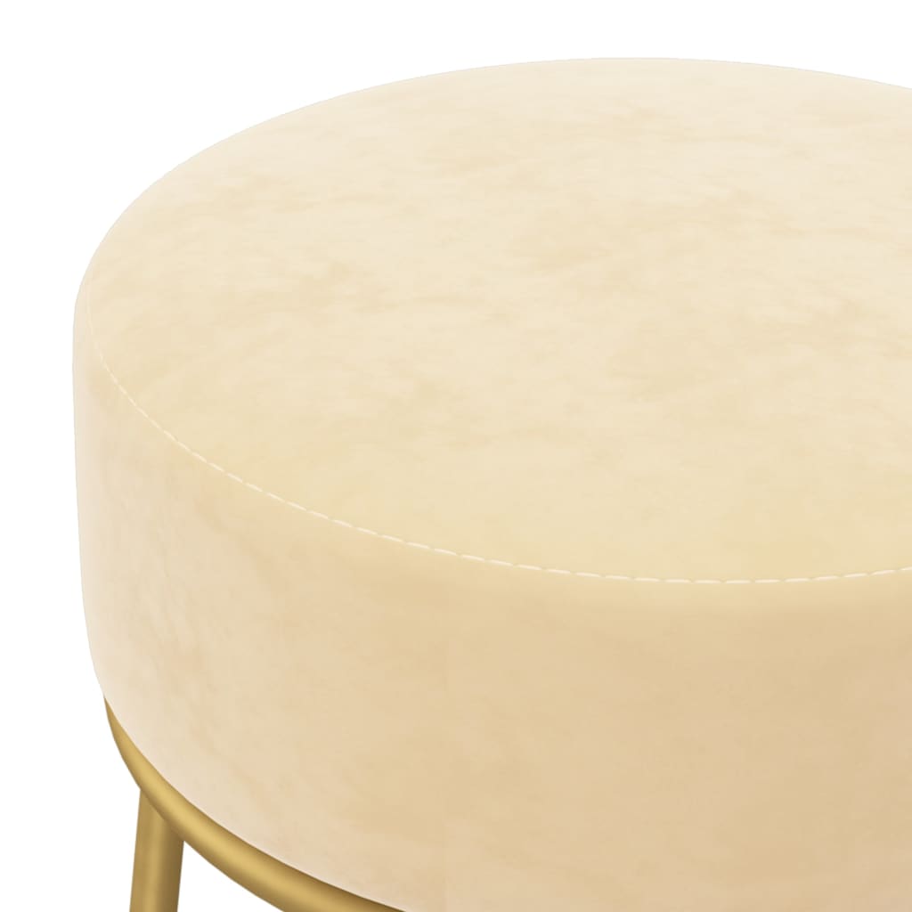 Hocker rond fluweel zwart